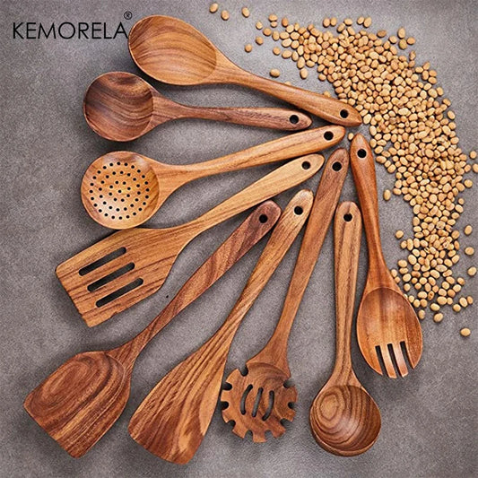 224 Essential Teak Cooking Utensils Set | Crafted for Everyday – by sophi