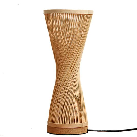 Haven Bamboo Table Lamp | Spiral Warmth – by sophi