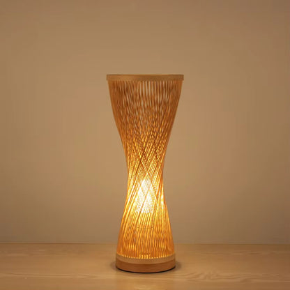 Haven Bamboo Table Lamp | Spiral Warmth – by sophi