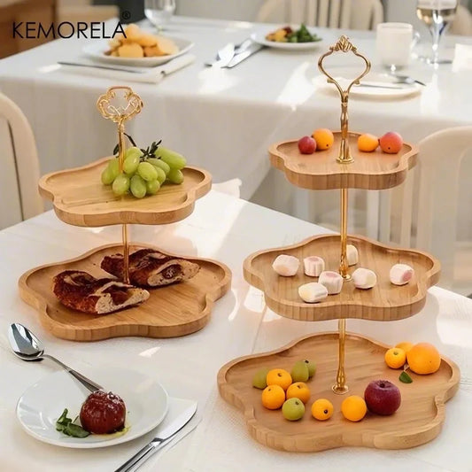 Haven Wooden Tiered Cake Stand | Natural Elegance – by sophi