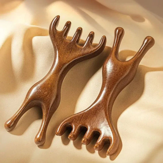 128 Wellness Wooden Massage Comb | Daily Scalp & Body Care – by sophi